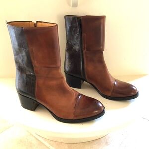 Gorgeous Italian Designer Leather Boots by Luigi Spago ~  US 7.5 EU 38